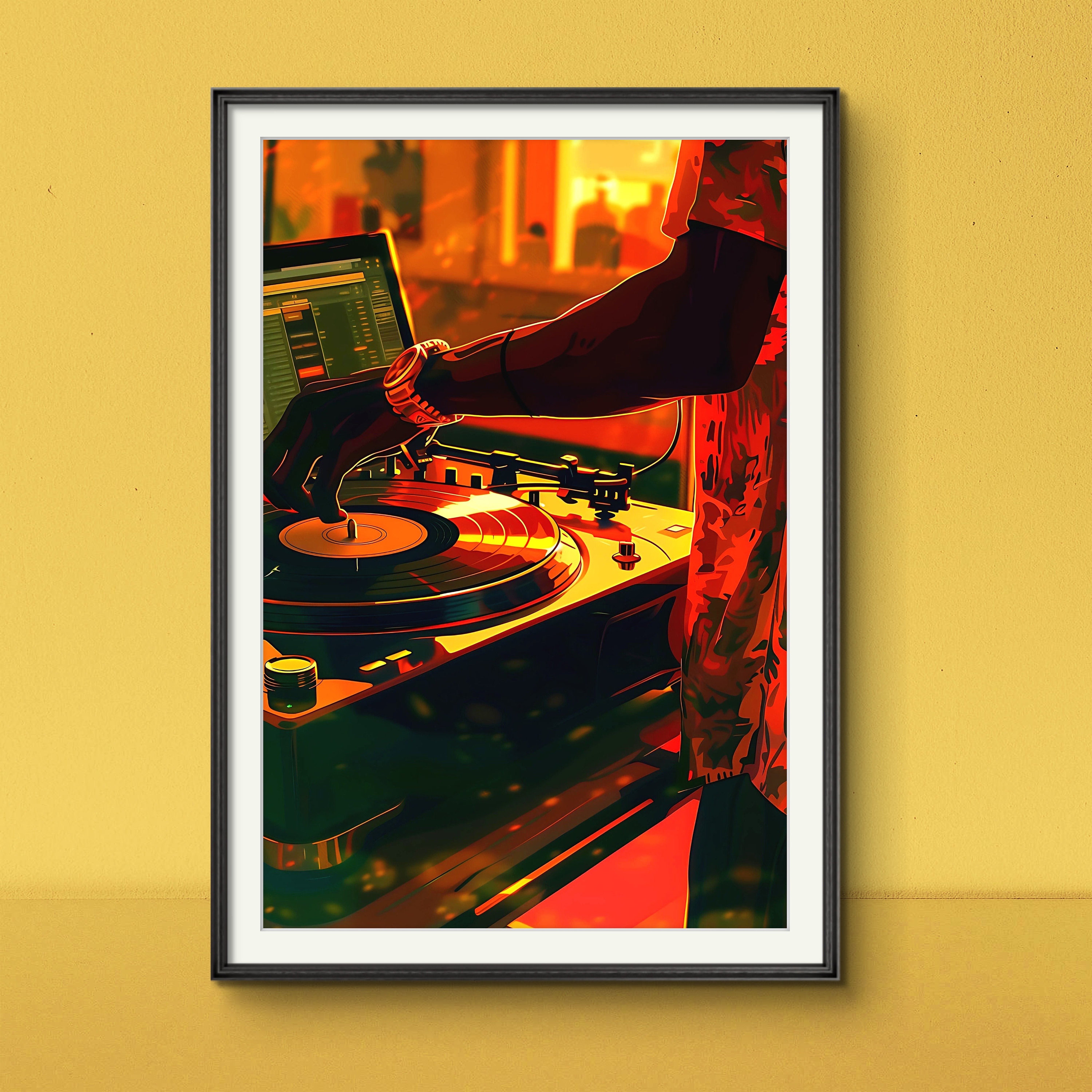 アート・デザイン・音楽 From Matt Black to Memphis Black Art Print Vinyl Record Black Music Art Print Black Man Cave