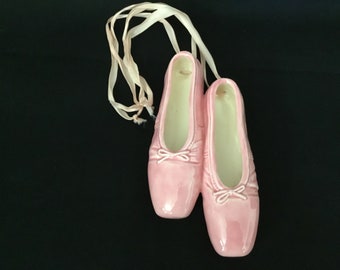 Pink Hanging Keepsake Ornament Ballet Toe Shoes