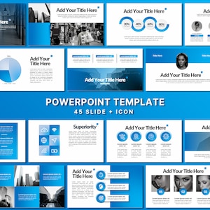 Modern Powerpoint Template 2025 | Minimalist Persetation Slides| Business Strategy | Blue Powerpoint