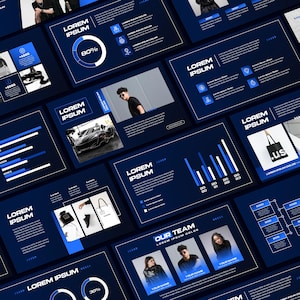 Blue Powerpoint Template | Business Slide | Minimalist Presentation ...