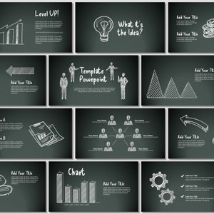 Hand drawn Powerpoint Template | PPT chalk board  | Creative Pesentation | Clean and Modern Templates | Slide Deck