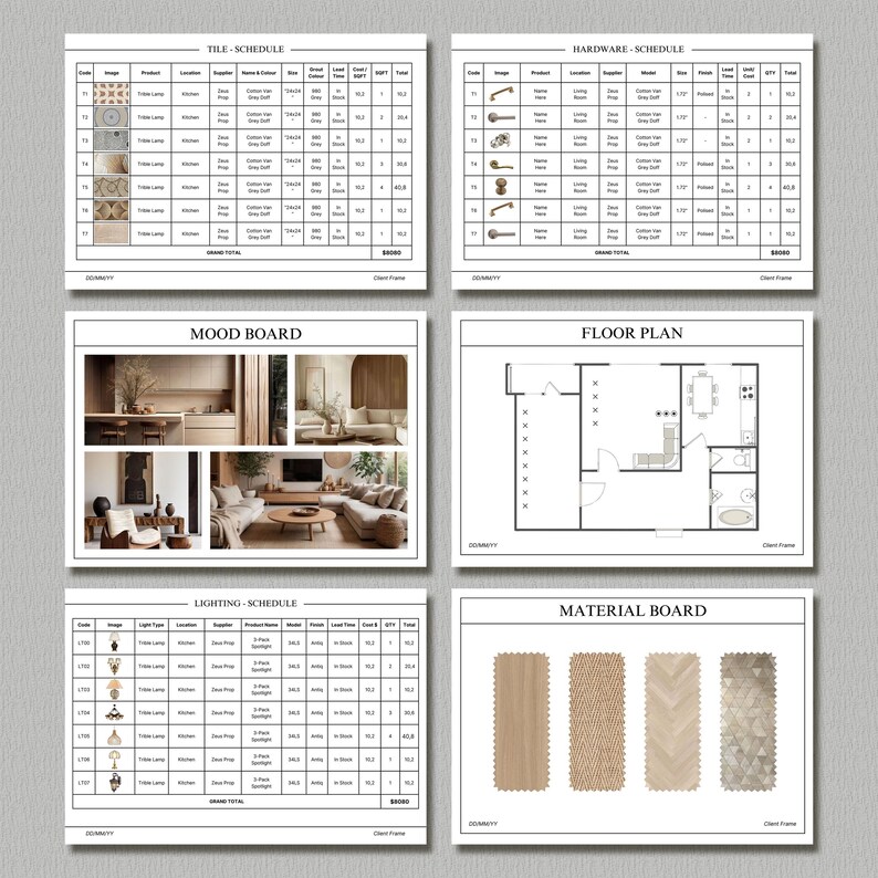 FF&E Schedule Project | Interior Design Comprehensive | Furniture ...