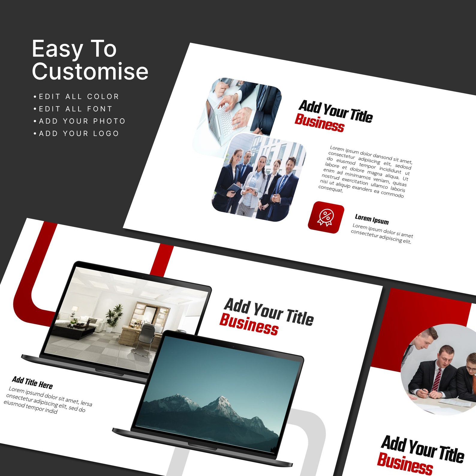 Red and Black Powerpoint Template Business Presentation PPT
