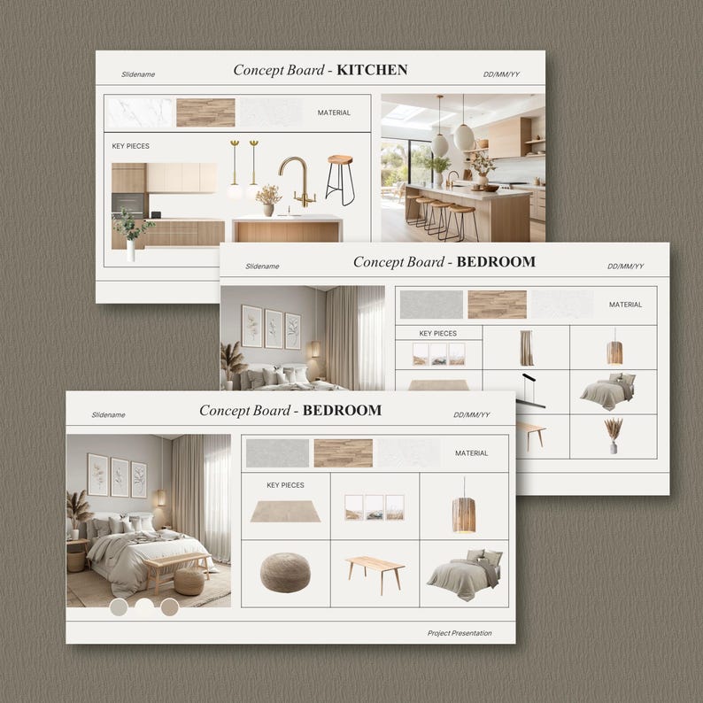 Interior Design Template | Client Presentation | Editable Powerpoint ...