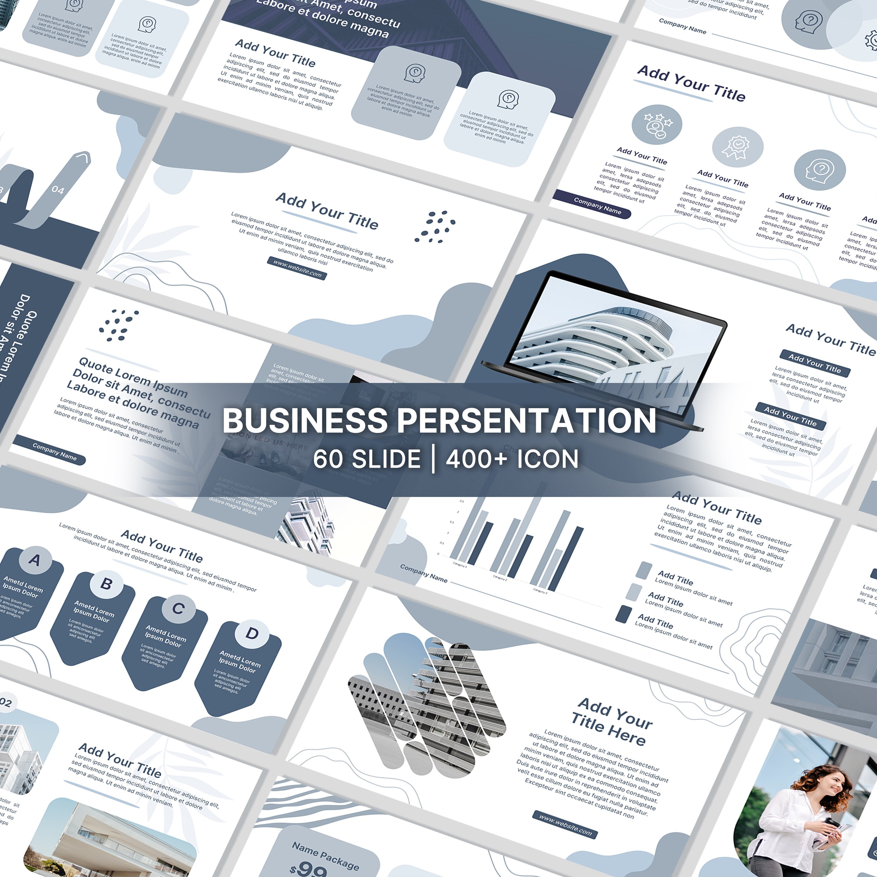 Hand Drawn Powerpoint Template Persetation Slides Boho Powerpoint for