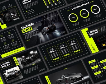 Modern Black Powerpoint Template 2026 | PPT Black Green | Business Slide | Minimalist Presentation | PPTX Templates