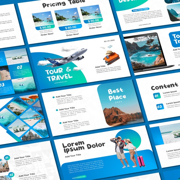 Travel Powerpoint Template | Persentation Slide | Magazine Style |Business Strategy | PPT Tours | Pitch Deck