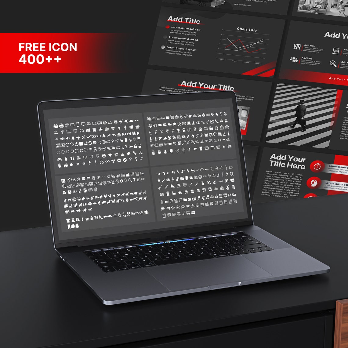 Red and Black Powerpoint Persentation Powerpoint Template Ppt