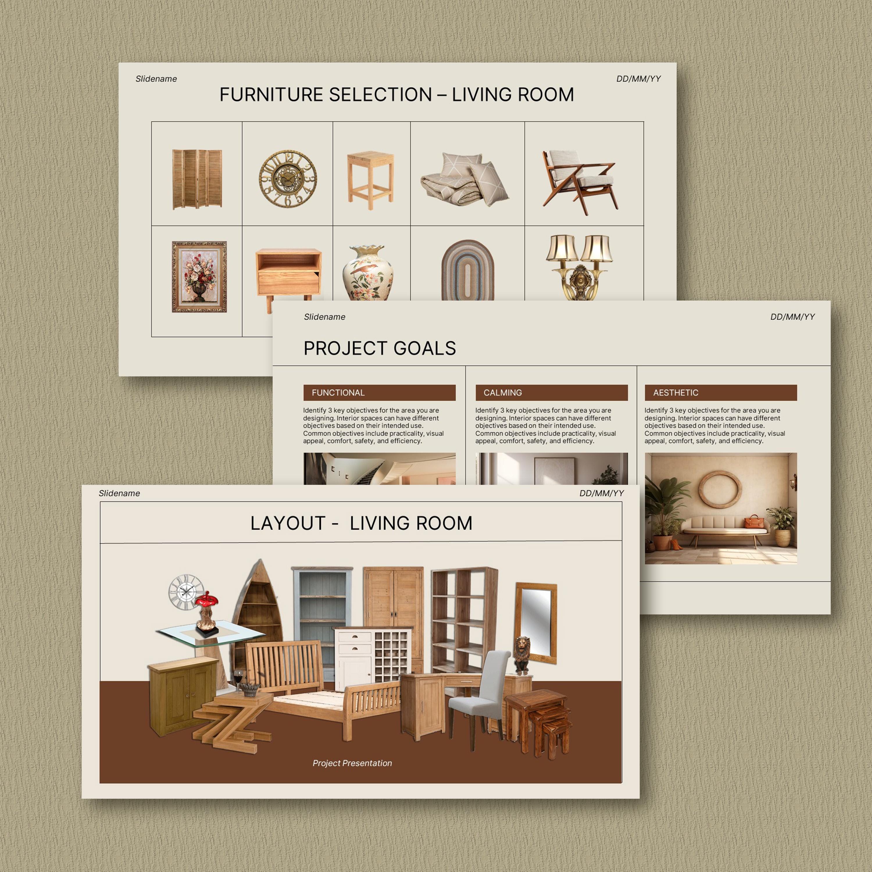 Interior Design Presentation Template | Editable Canva & Powerpoint ...