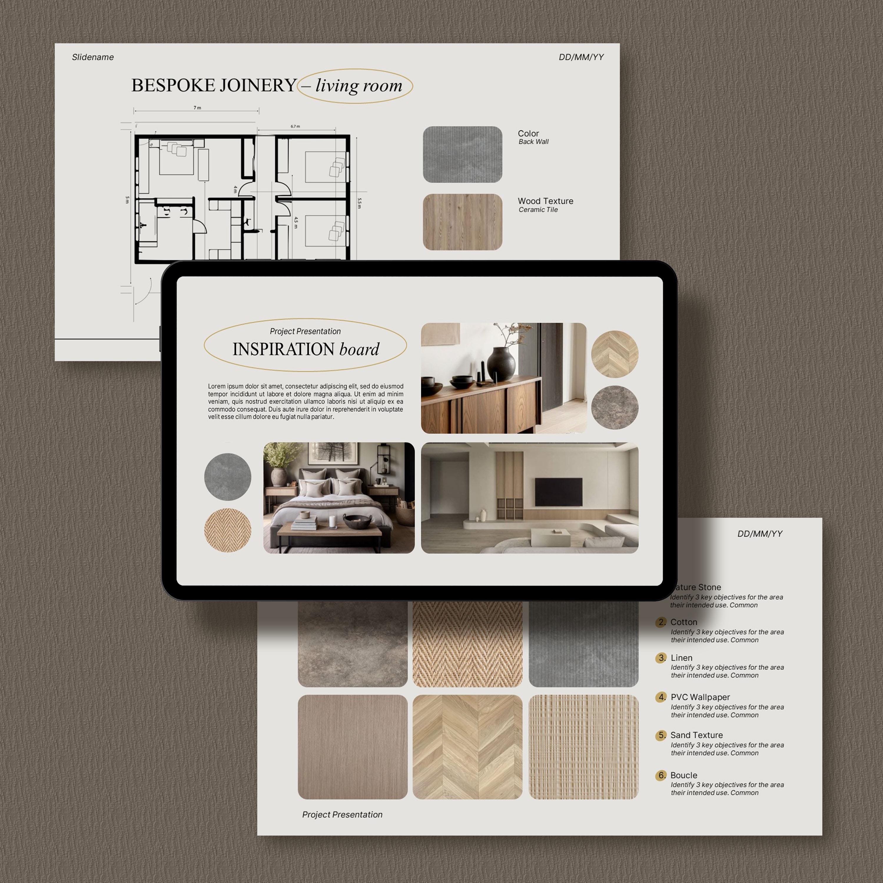 Interior Design Presentation Template - Editable Canva and Powerpoint ...