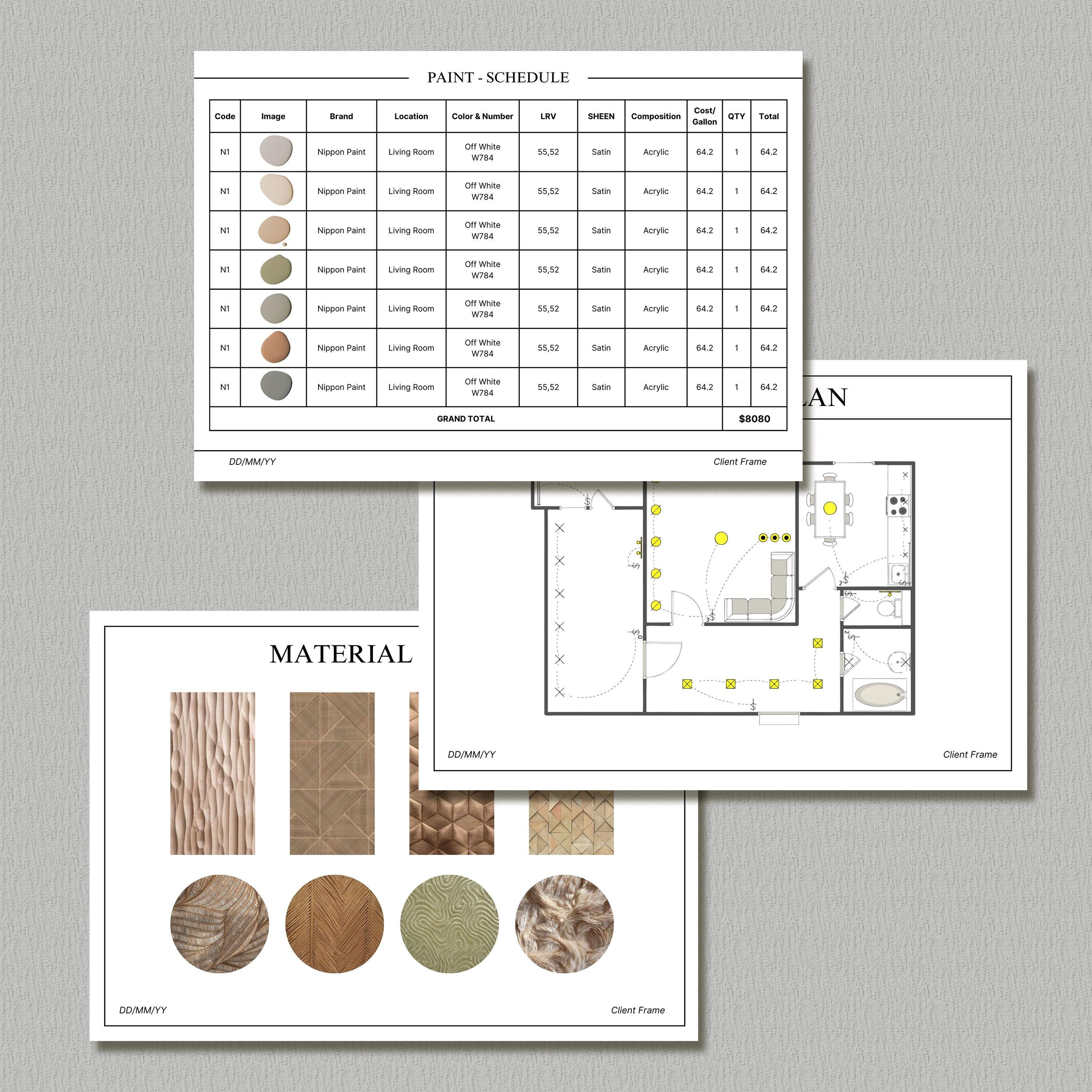 FF&E Schedule Project | Interior Design Comprehensive | Furniture ...