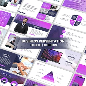Purple Theme Powerpoint Template | PPT Minimalist | Presentation Slide |  Business Marketing | Pitch Deck