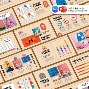 Retro Powerpoint Template | Canva Presentation | PPT Vintage | Creative Slide