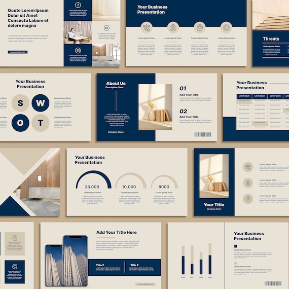 Minimal Blue Powerpoint Template | PPT Minimalist | Persentation Slide | Business Strategy | Slide Deck