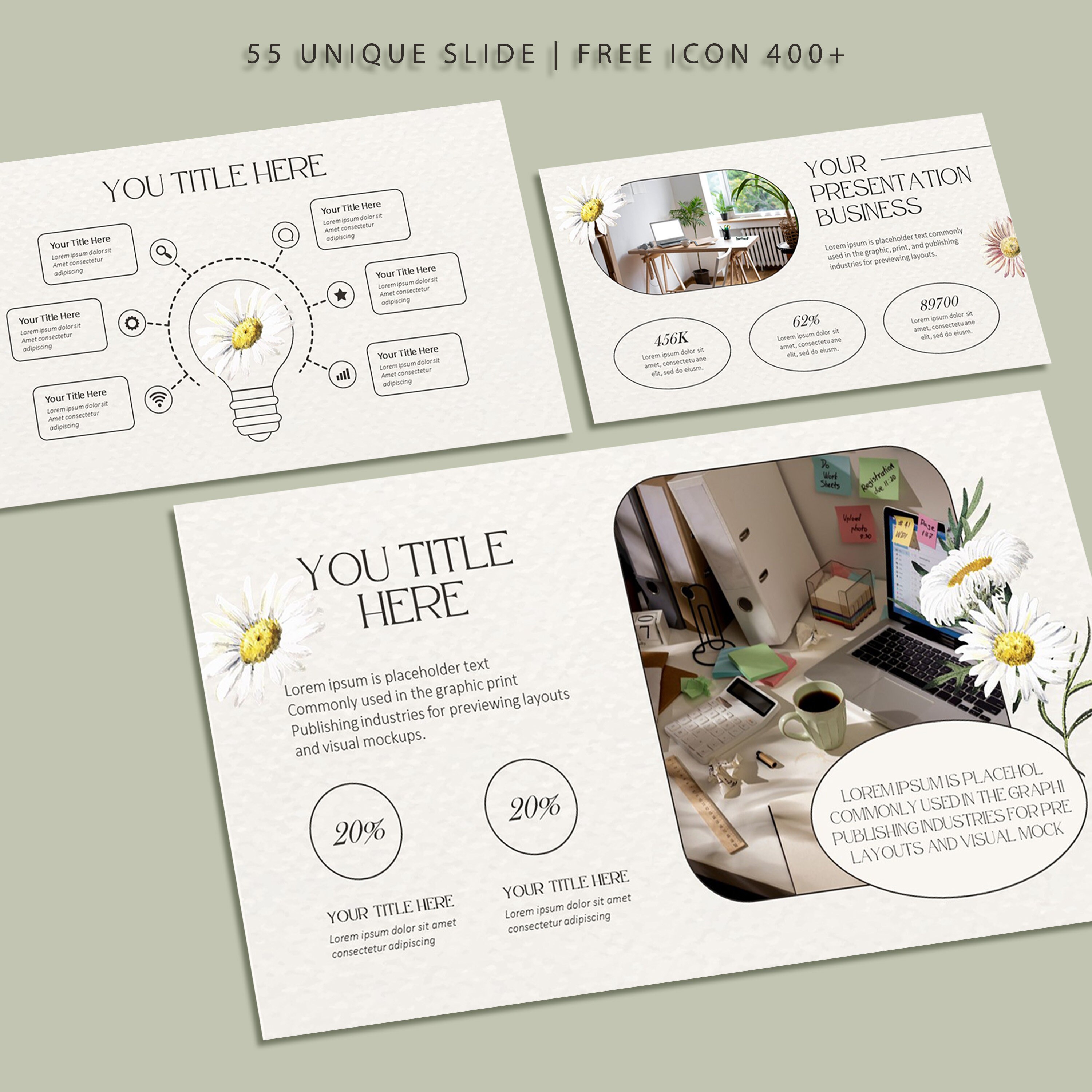 Floral Powerpoint Template | PPT Flower | Business Presentation ...