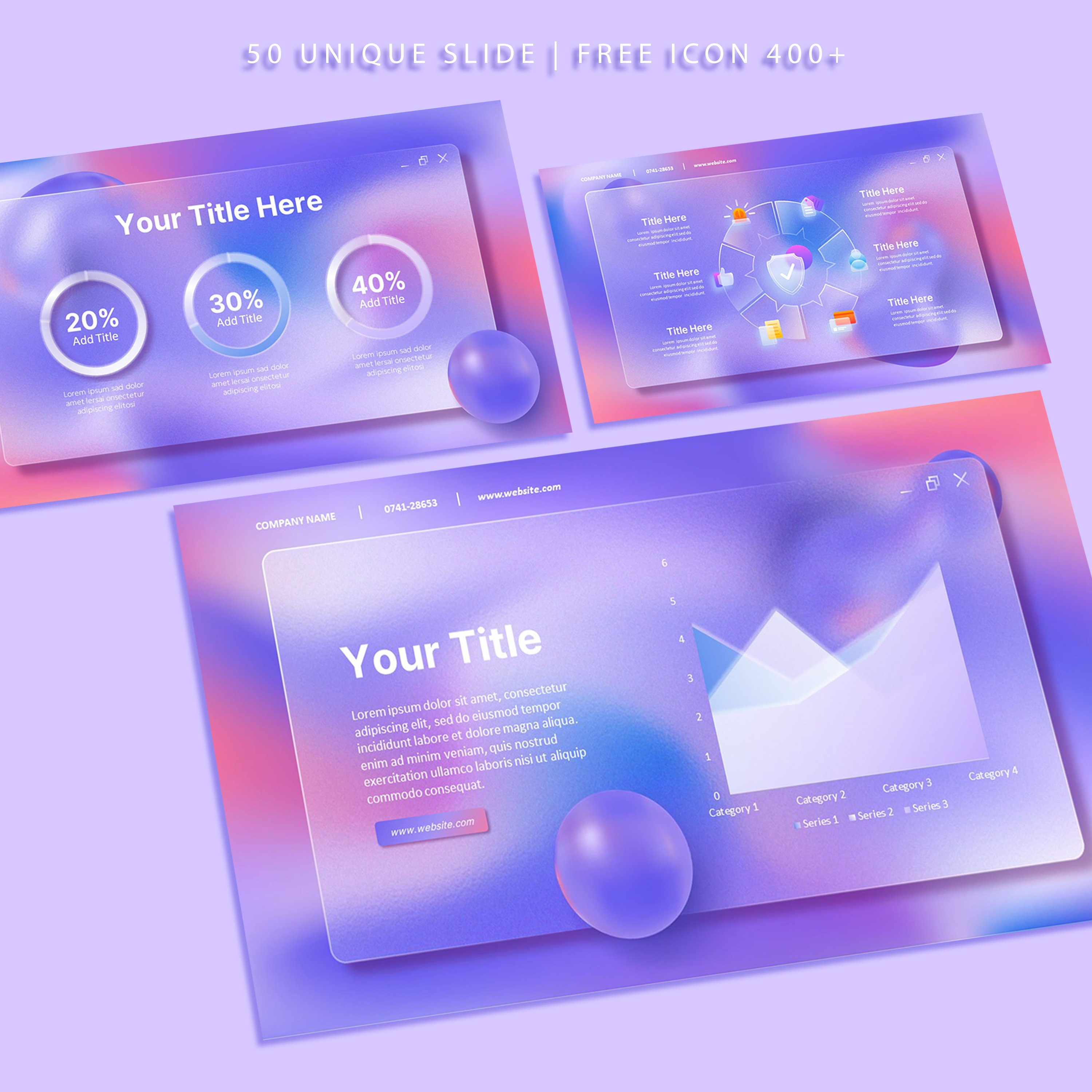 Modern Purple Powerpoint Template | PPT Gradient | Minimalist ...