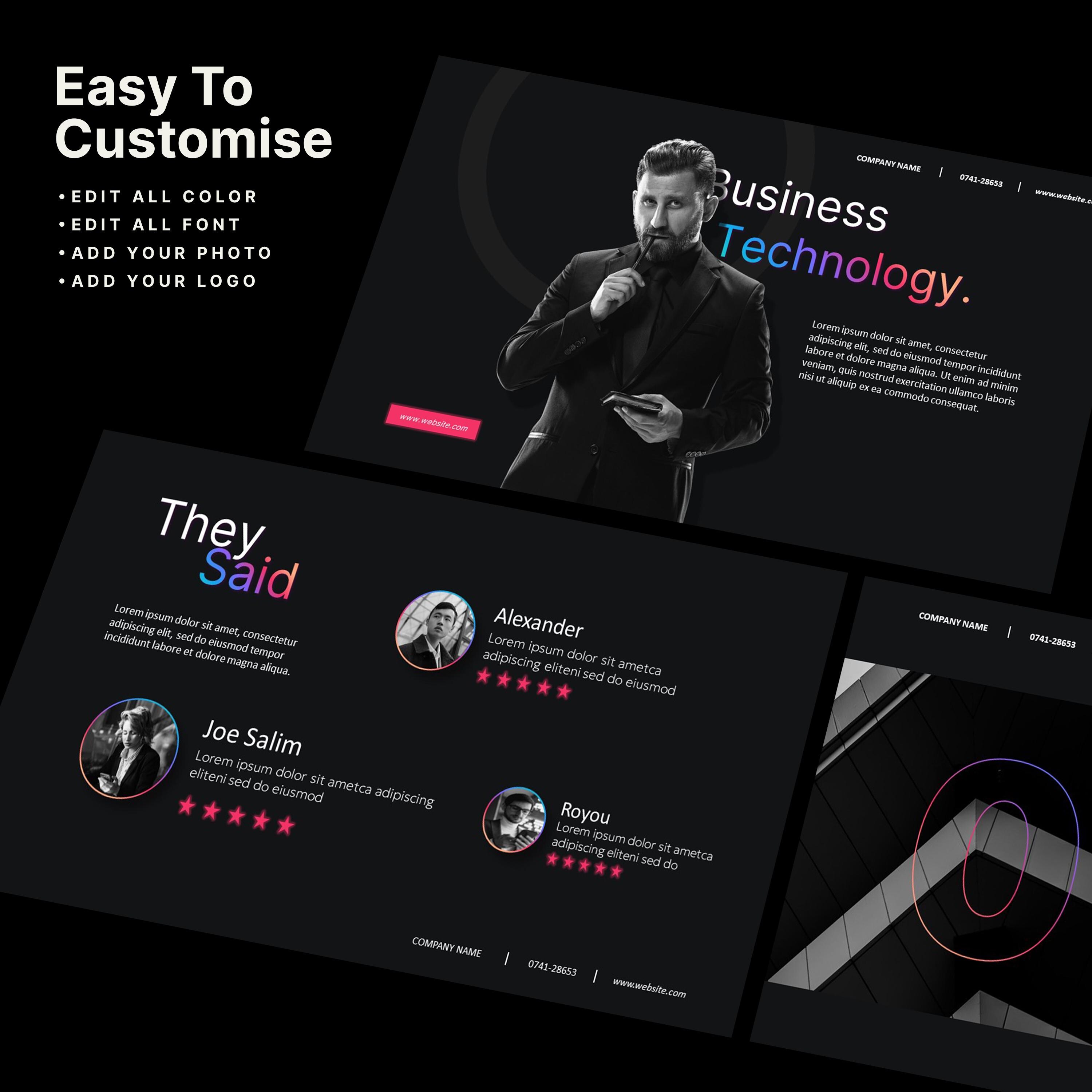 Minimalist Black Powerpoint Template - Modern & Professional Design for ...