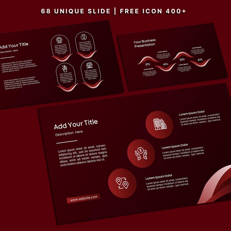 Maroon Powerpoint Template | Modern Presentation | Business Slide | PPT ...