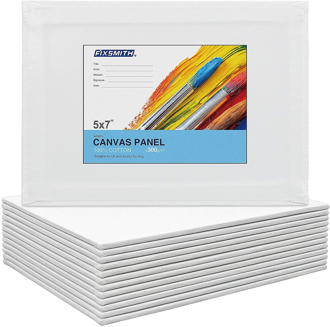  ARTME Stretched Canvas 8x10 Inch Pack of 10, 8oz Primed  Acid-Free 100% Cotton, White Blank Canvases Perfect for Acrylic, Oil, and  Other Painting Media, Ideal Painting Canvas for Artists and Students
