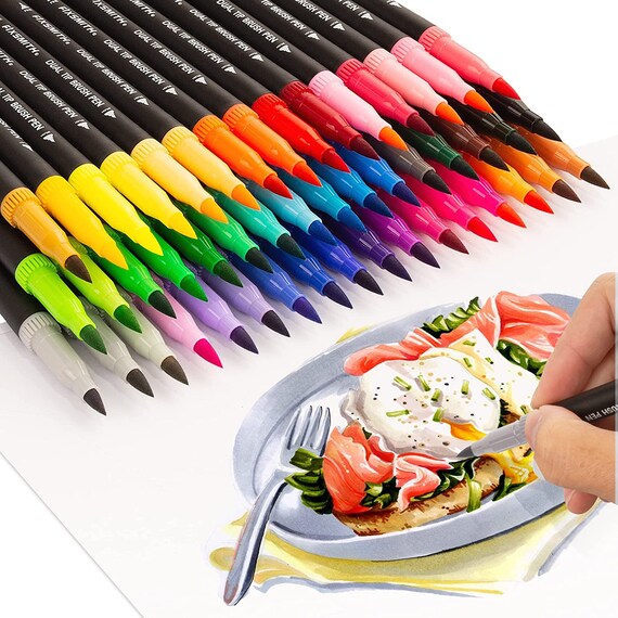 24 Colors Journal Pens No Bleed Colour Sketch Marker 0.4mm Fine