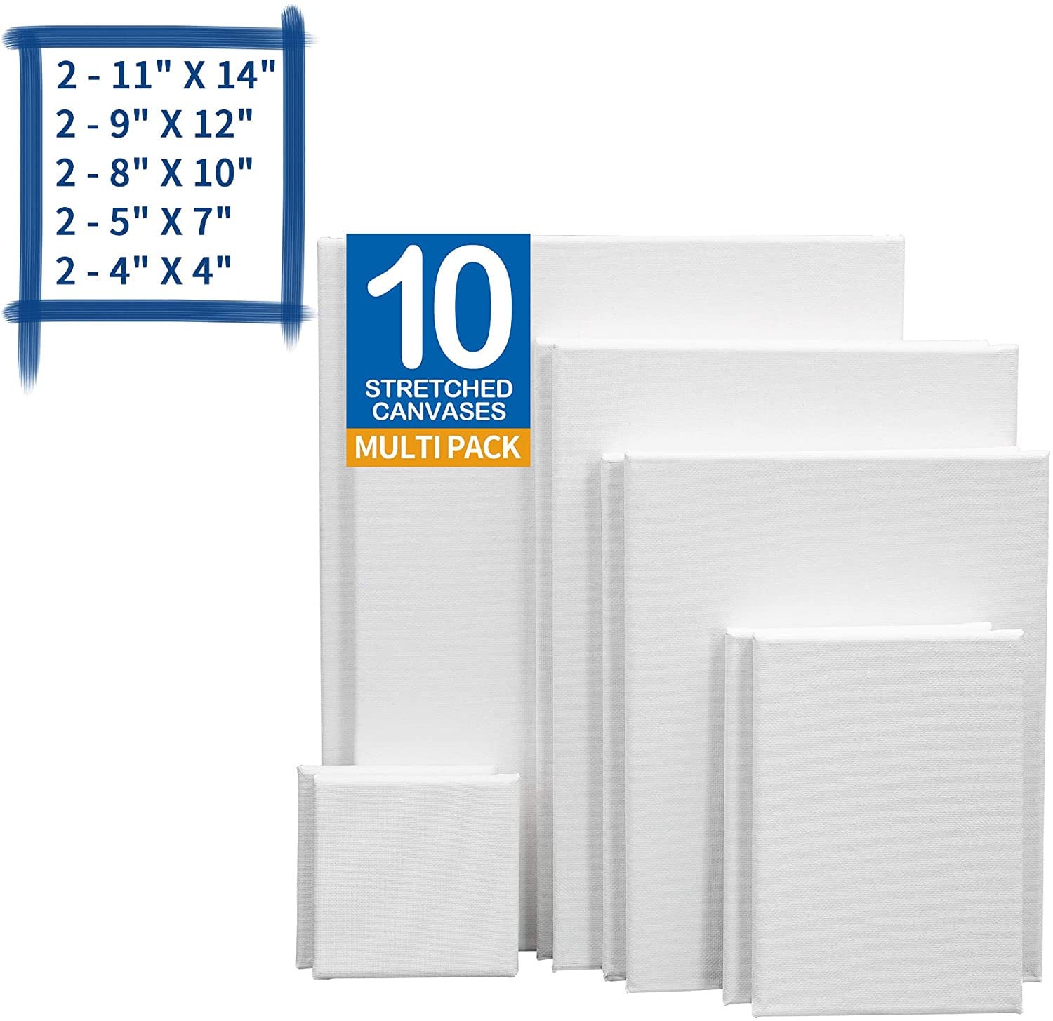 Stretched Canvas Multi Pack 4X4 5X7 8X10 9X12 11X14 Set Of