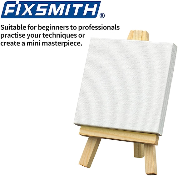 FIXSMITH Painting Canvas Panel Boards - 4x4 inch Art Canvas,24 Pack Mini Canvases,Primed Canvas Panels,100% Cotton,Acid Free,Professional Quality