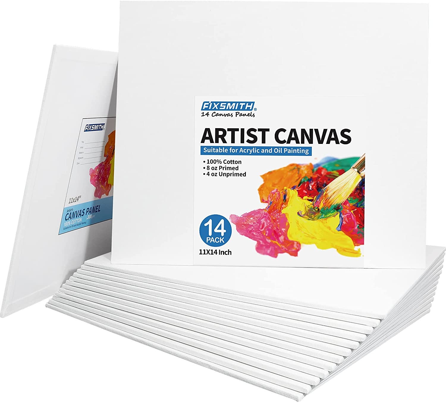 Paint Canvases For Painting, Pack Of 2, 12 X 16 Inches, Acid Free Canvases  For Painting, Art Supplies For Adults And Teens, White Blank Flat Canvas B