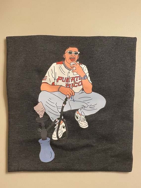 Bad Bunny Hookah Teeshirt Etsy