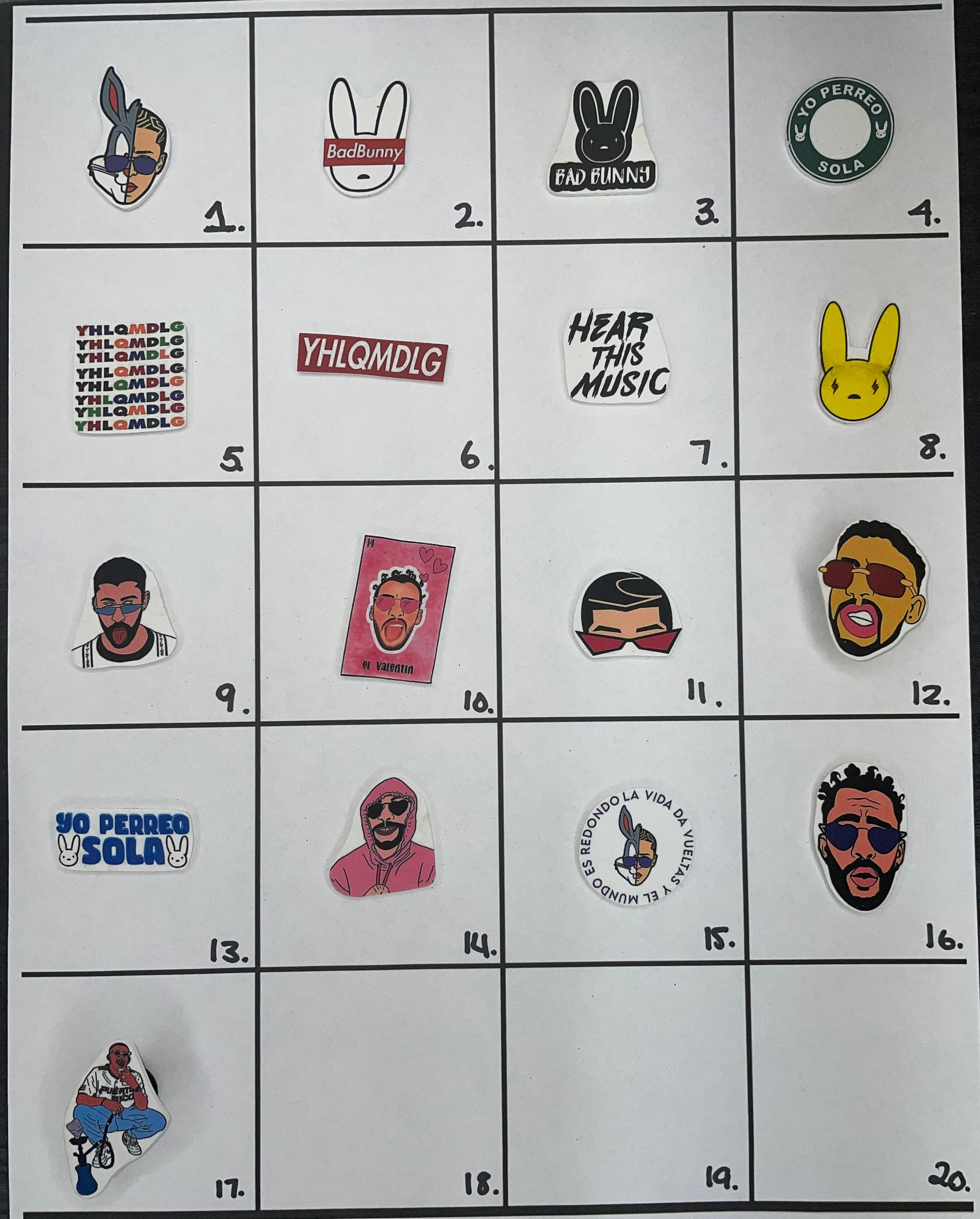 etsy bad bunny croc charms