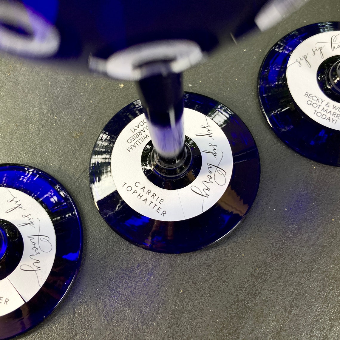 Printable Wine Glass Name Tags Template for 2 Hole Punch Etsy