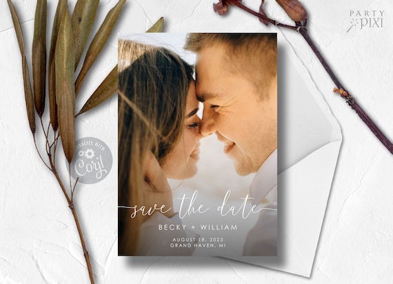 Photo Save the Date Template Printable Easy Save the Date - Etsy