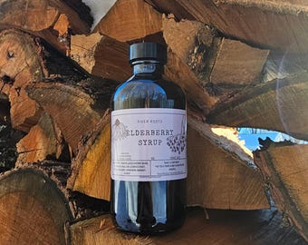 Handmade Organic Elderberry Syrup with Echinacea & Rose Hip