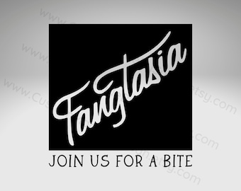 FILE DIGITALE - Fangtasia, Unisciti a noi per un boccone - jpg, pdf, png, psd, svg - Alta risoluzione, Vettore, Design, Clipart, Download istantaneo