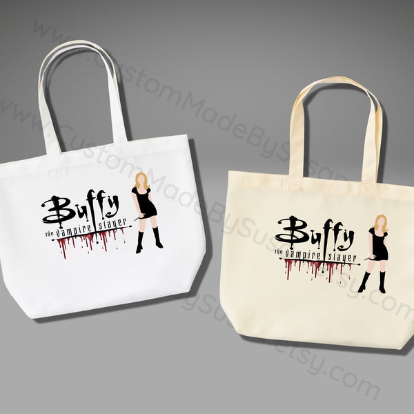 TOTE BAG - Buffy, The Vampire Slayer, Blood - Reusable, Washable, Polyester, Shopping, Gift, Teacher, Library, Eco Friendly, Recycle