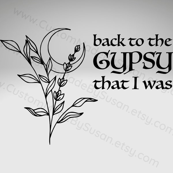 DIGITAL FILE - Stevie Nicks, Back to the Gypsy - jpg, pdf, png, psd, svg - High Resolution, Vector, Design, Clipart, Instant Download