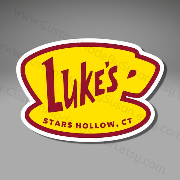 VINYL STICKER - Luke's Diner, Stars Hollow, CT - Waterproof, Laminated, Decal, Car, Auto, Truck, Laptop, Computer, Phone, iPhone