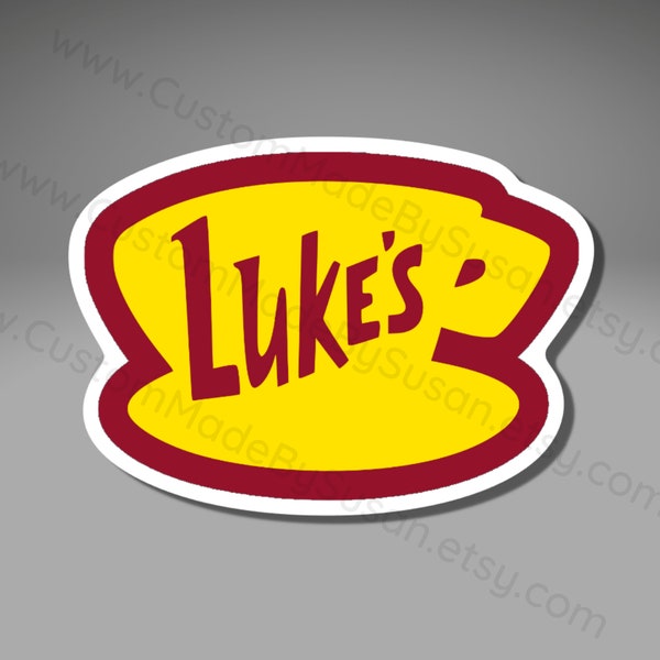 VINYL STICKER - Luke's Diner, Stars Hollow, CT - Waterproof, Laminated, Decal, Car, Auto, Truck, Laptop, Computer, Phone, iPhone