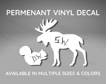 VINYL DECAL - SPN, sw, dw, Moose, Squirrel - Waterproof, Outdoor, Permanent, Bumper Sticker, Car, Truck, Water Bottle, Laptop, Oracle 651