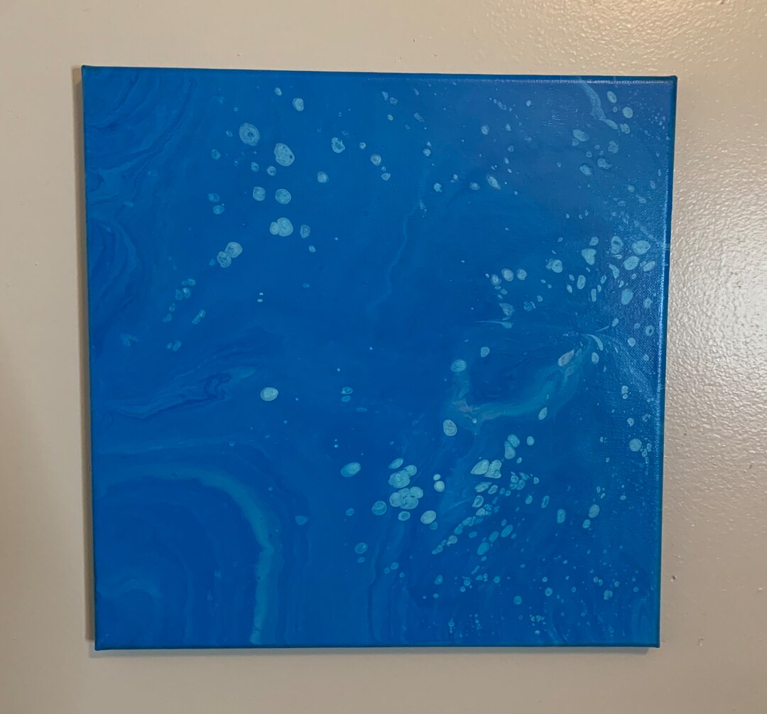 Ocean Inspired Acrylic Pour Painting Etsy