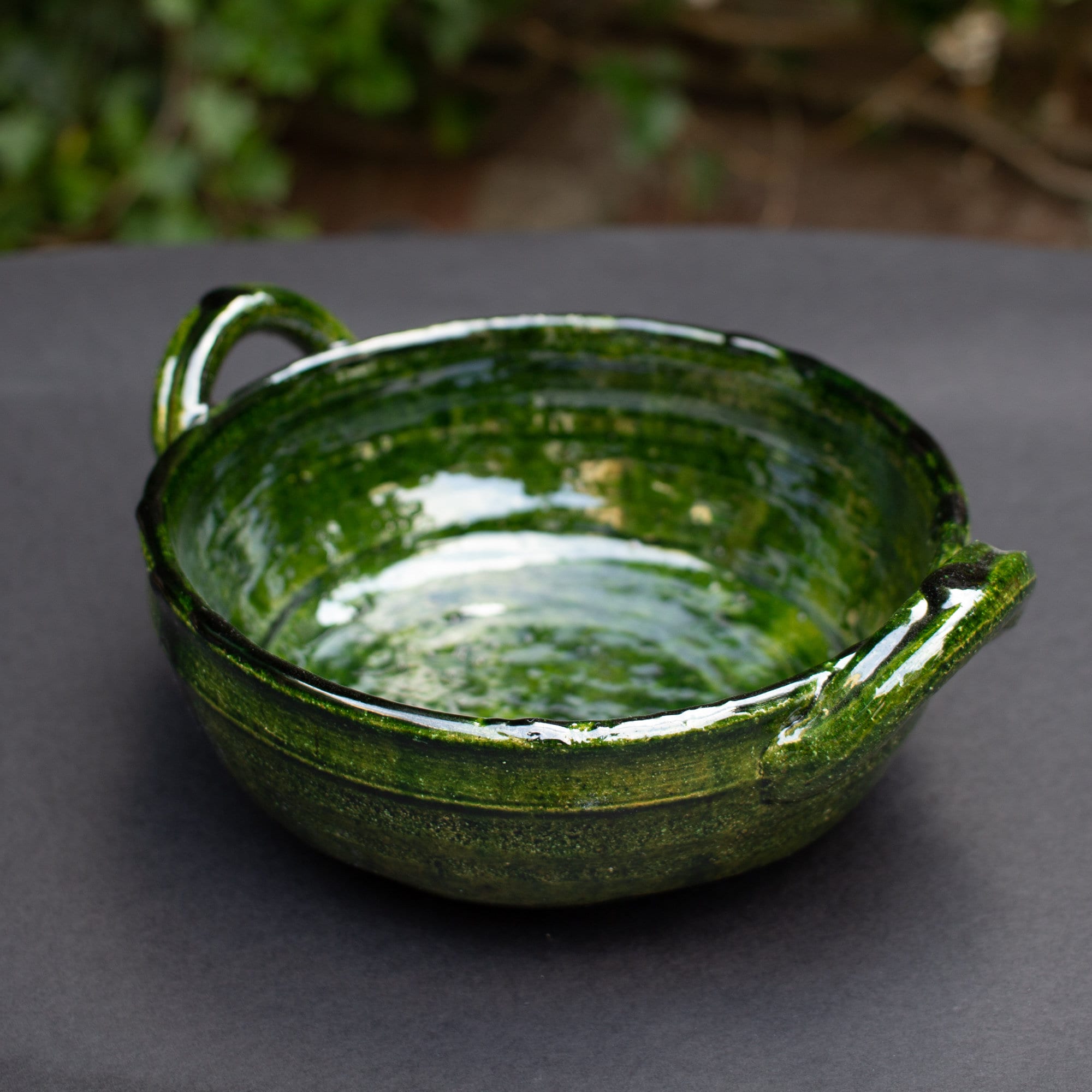 Barro Verde Oaxaca Clay Bowl Tamaño Mediano Placa de Cerámica