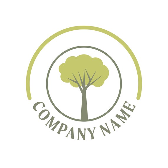 Tree Logo Design Green Logo Design Nature Logo Eco-friendly - Etsy