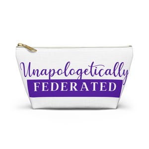 NACWC Inc. Exclusive Pouch – Unapologetically Federated, Purple Travel Cosmetic Bag