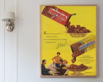 Baby Ruth Butterfinger Poster Candy Chocolate Wall Art Kitchen Decor Print Mid Century 1960s Ad Advertising