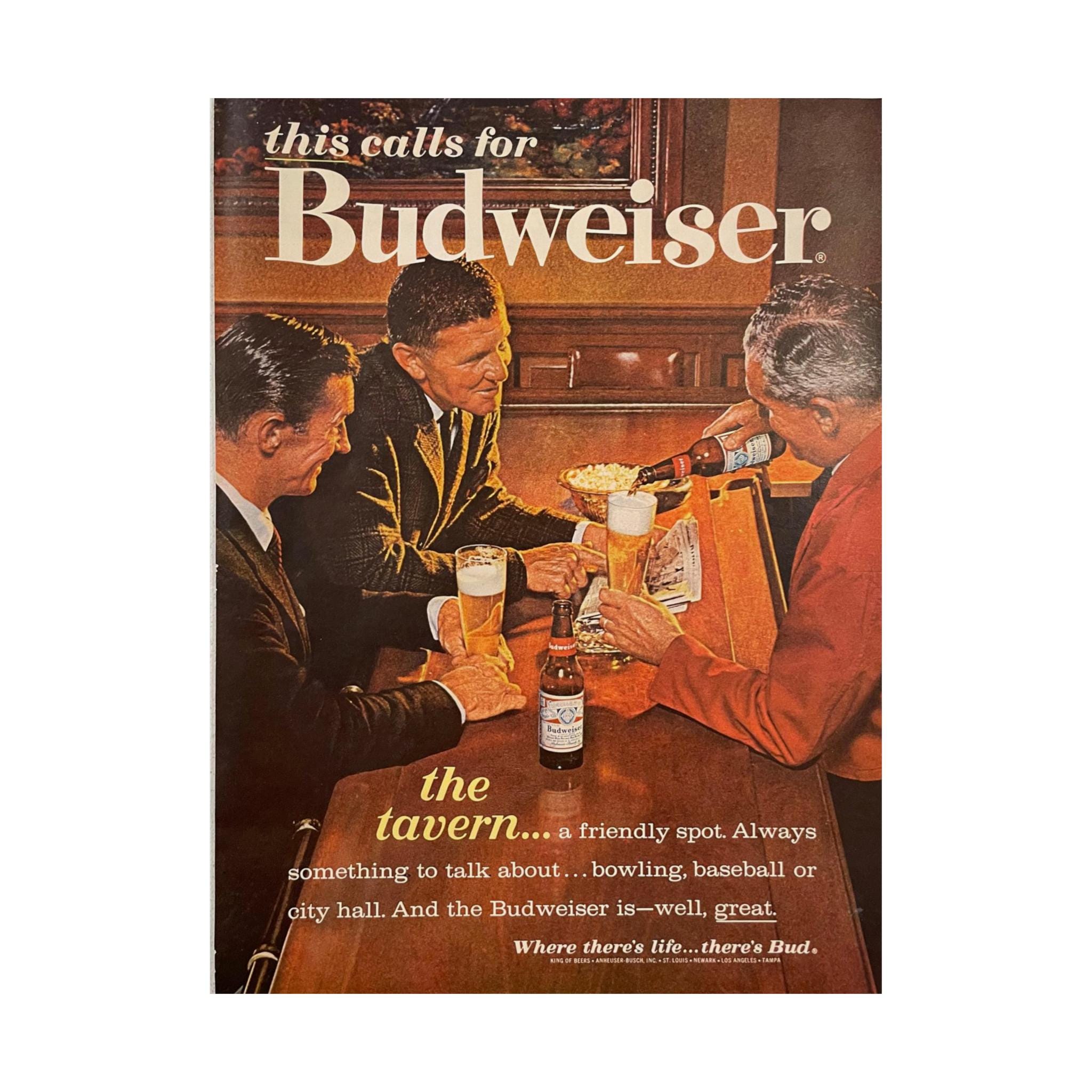 バドワイザービールポスター ヴィンテージサインプリント ウォール 