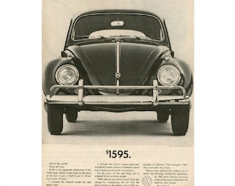 PUBLCTÉ DE PRESSE 1961 VOLKSWAGEN COCCNELLE EXPLOSON DE JOE - ADVERTSNG | Collectons
