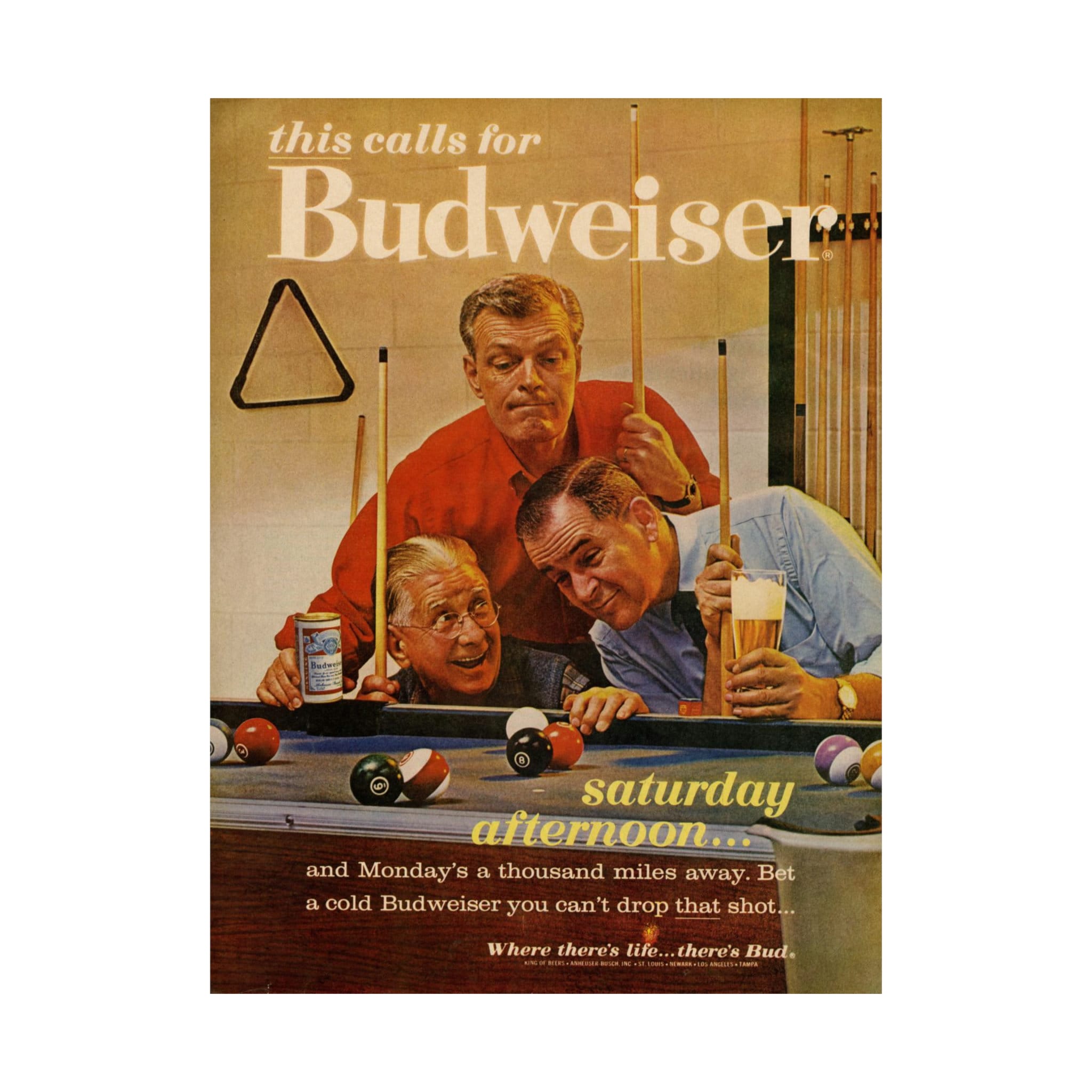 Budweiser Beer Poster Sign Print Wall Art Alcohol Mid