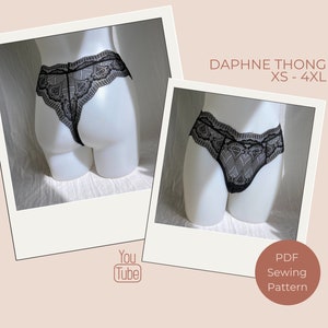 Daphne Thong PDF Lingerie Sewing Pattern Instant Download The Handmade kind image 1