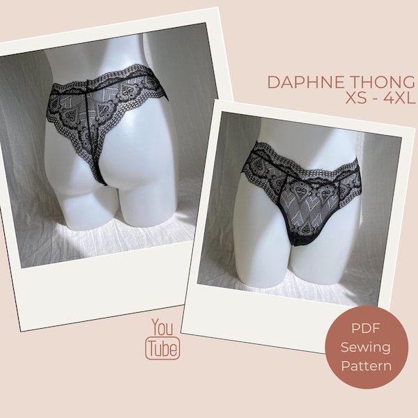 Daphne Thong PDF Lingerie Sewing Pattern - Instant Download - The Handmade kind