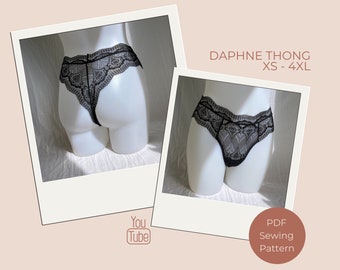 Daphne Thong PDF Lingerie Sewing Pattern - Instant Download - The Handmade kind