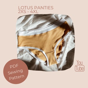 Lotus Panties PDF Lingerie Sewing Pattern Instant Download The Handmade kind image 1